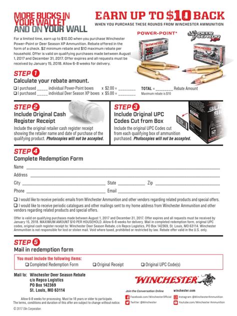 Winchester Power Point Rebate Form