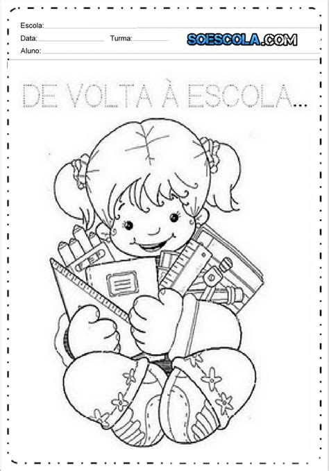 Atividade Para Colorir Volta As Aulas