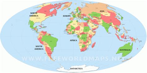 Free Printable World Map With Countries Labeled For Kids Printable Maps