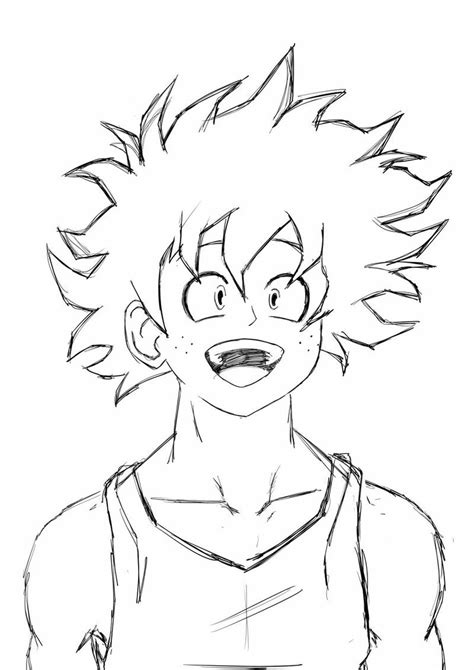 Deku Sketch Version By Glaedrax On Deviantart