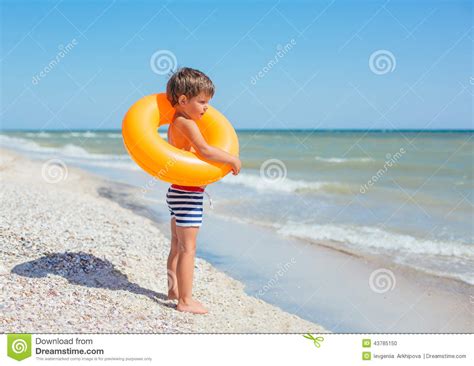 Cute Boy On The Summer Beach Stock Photo Image 43785150
