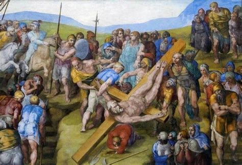 Crucifixion of saint peter refers to the death of saint peter. Guilt Trip: Robert Snyder's "Michelangelo: Self-Portrait ...