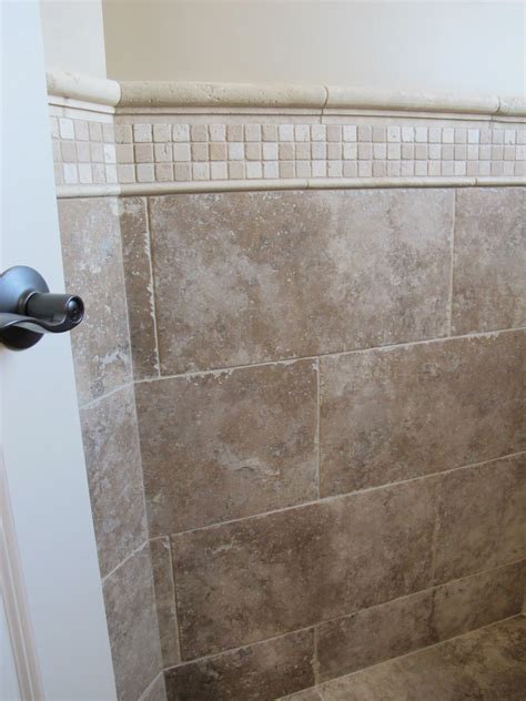 Stone, porcelain glass, ceramic & more of the finest materials from around the world.chair rail. tile chair rail bathroom | Tile tub surround, Tile bathroom