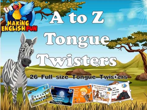 26 A To Z Tongue Twisters For Kindergarten Esl And Primary Making