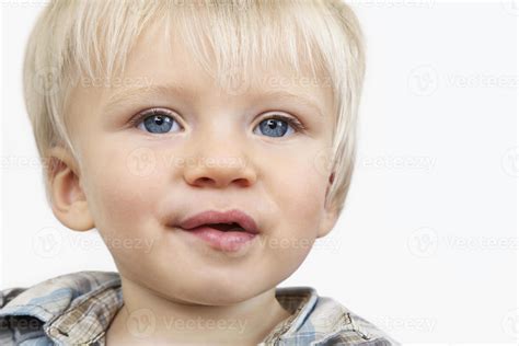 Cute Baby Boy With Blue Eyes 880617 Stock Photo At Vecteezy
