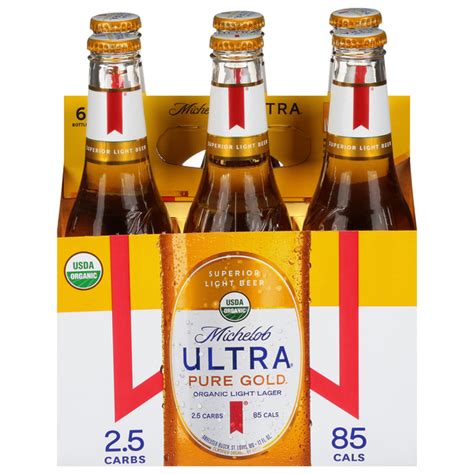 Save On Michelob Ultra Pure Gold Light Lager Beer Organic 6 Pk Order
