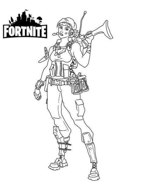 Fortnite Coloring Black And White Printable Kids Birthday Party In