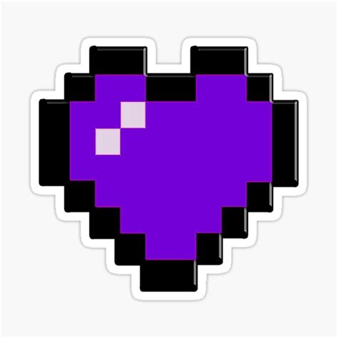 Purple 8 Bit Heart Sticker For Sale By Xblackstar Redbubble