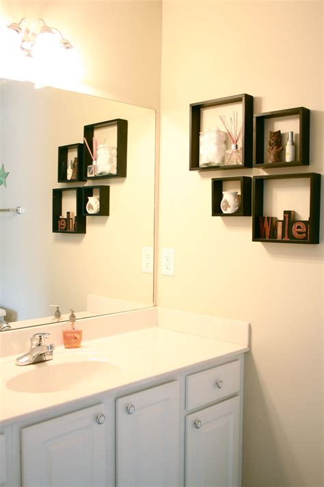 Practical wall mounted shelves for bathroom use. cube shelf restroom decoration ideas - Google Search ...