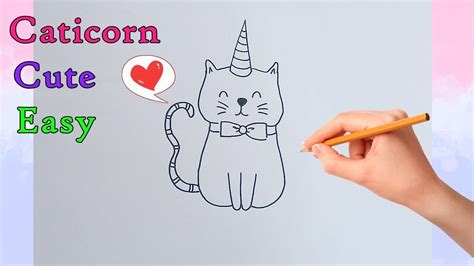 ็how To Draw Cute Caticorn Easy สอนวาดรูปแมวยูนิคอร์นง่ายมากๆ Lovely