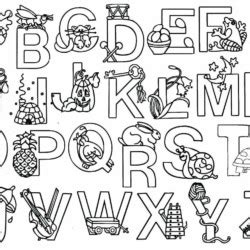 Desenhos De Letras Alfabeto Para Imprimir E Colorir