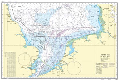 Nautical Chart Poster Of North Sea