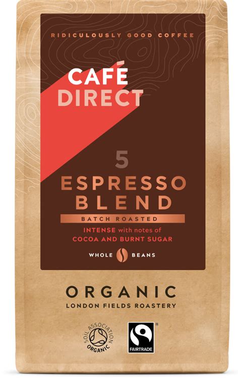 Cafédirect Organic Espresso Blend Coffee Beans 227g Cafédirect