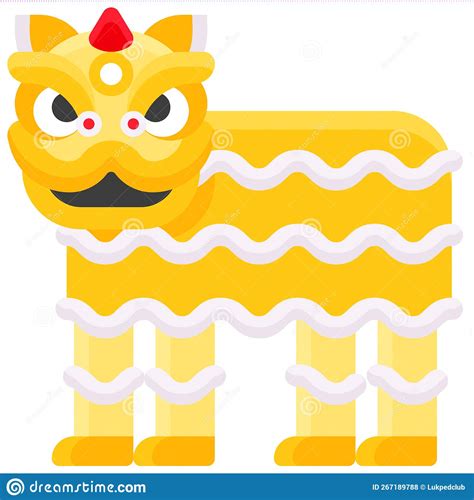 Lion Dance Icon Lion Dance Related Vector Stock Vector Illustration