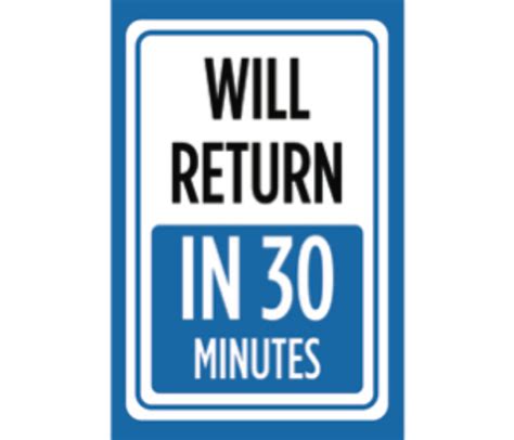 Will Return Sign Printable Free Printable Word Searches