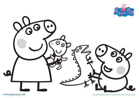 Peppa Pig Family Coloring Pages at GetDrawings | Free download