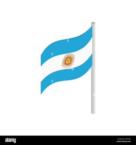 Flag Of Argentina Icon Isometric 3d Style Stock Vector Image And Art Alamy