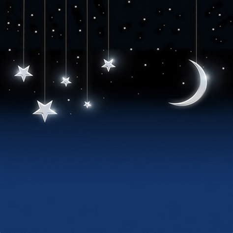 Night Blue Photo Background For Baby Shower New Moon Stars Photography