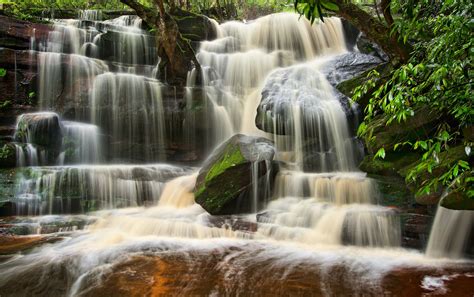 Cascading Waterfall Wallpapers Wallpaper Cave