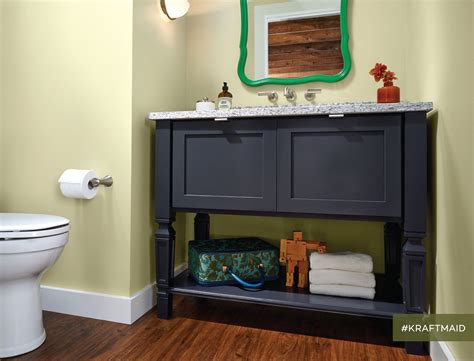 Kraftmaid vanities are very popular among interior decor enthusiasts as they allow for an added aesthetic appeal to the overall vibe of a property. KraftMaid's console vanity for the bathroom looks like ...
