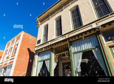 Old Storefronts In Midwest Town Stock Photo Alamy