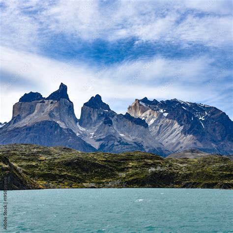 Lake Pehoe And Los Cuernos The Horns National Park Torres Del Paine