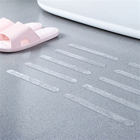 5pcs Anti Slip Bath Grip Stickers Non Slip Shower Strips Flooring Safety Tape Bath Mat Pad Non