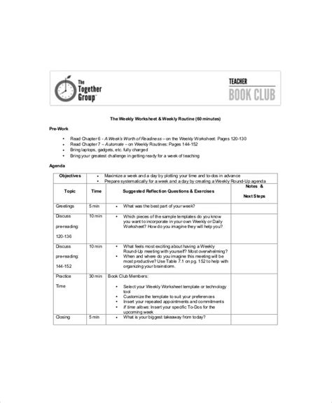 Club Meeting Agenda Template 7 Free Word Pdf Documents Download