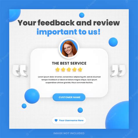 Premium Psd 3d Customer Feedback Review Or Testimonial Design Social