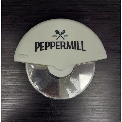 White Peppermill Pizza Cutter The Peppermill