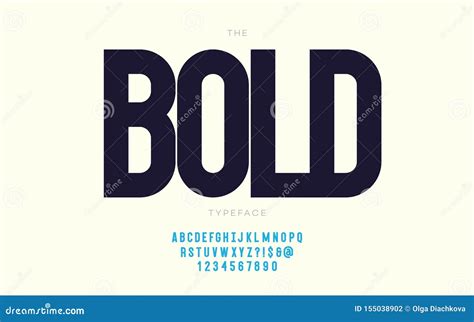 Vector Bold Font Trendy Typography For Decoration Stock Vector