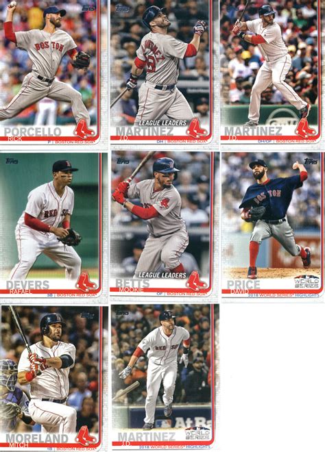 Boston Red Sox Baseball Card Team Sets Baseball Wall