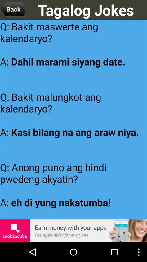 pinoy pick up lines and funny jokes amazon es appstore for android