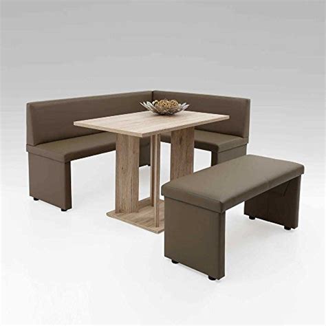 Many dining and entertaining possibilities. Essecke in Braun Kunstleder San Remo Eiche Pharao24 - Möbel24