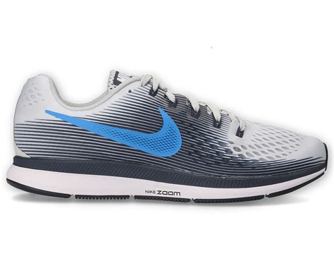 Nike Mens Air Zoom Pegasus 34 Shoe Pure Platinumphoto Blue Catch