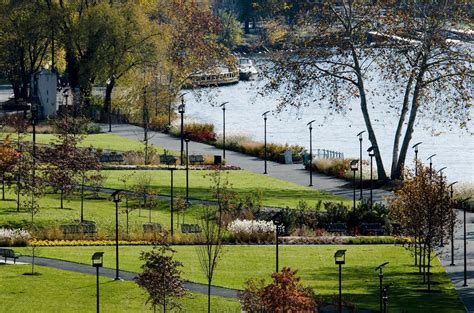 The georgetown waterfront park is a national park completed in washington, dc in the fall of 2011. WRT | Planning + Design