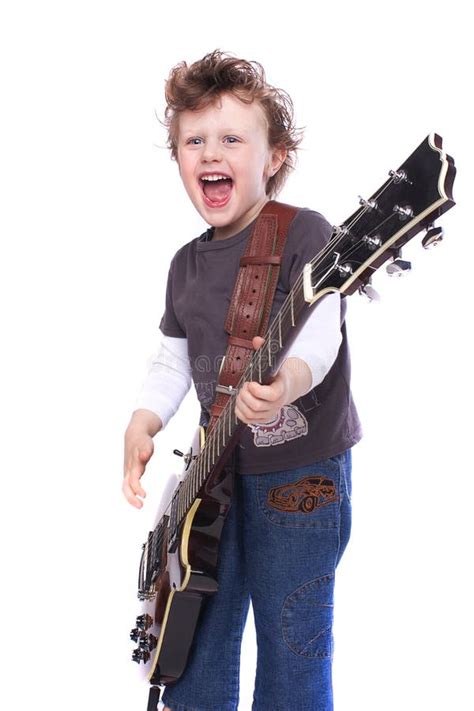 Boy Playing Guitar Stock Image Image Of Guitar Strings 33150561