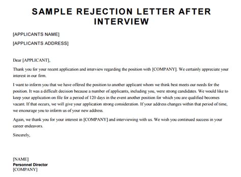However after receiving the denial he discovered that his former employer. Denial Letter After Interview For Your Needs | Letter ...