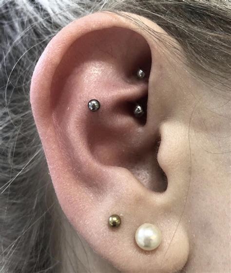 Just Got My Outer Conch Pierced My Piercer Has Been Obsessed With