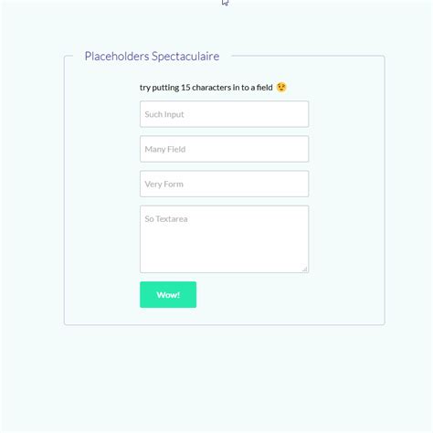 Placeholders Playground Coding Code Css Css3 Form Html Html5 Javascript Jquery Placeholder