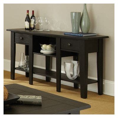 But we like to be stylish too. Osblek 58" Console Table | Black sofa table, Ikea sofa table, Sofa table