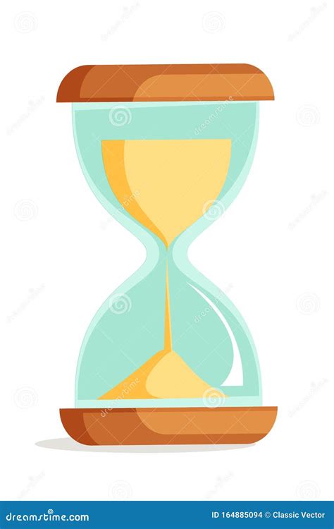 hourglass flat vector illustration stock vector illustration of device accuracy 164885094