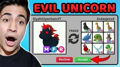 Mega Neon Evil Unicorn Trade 😈 Neon Shadow Dragon Roblox Adopt Me