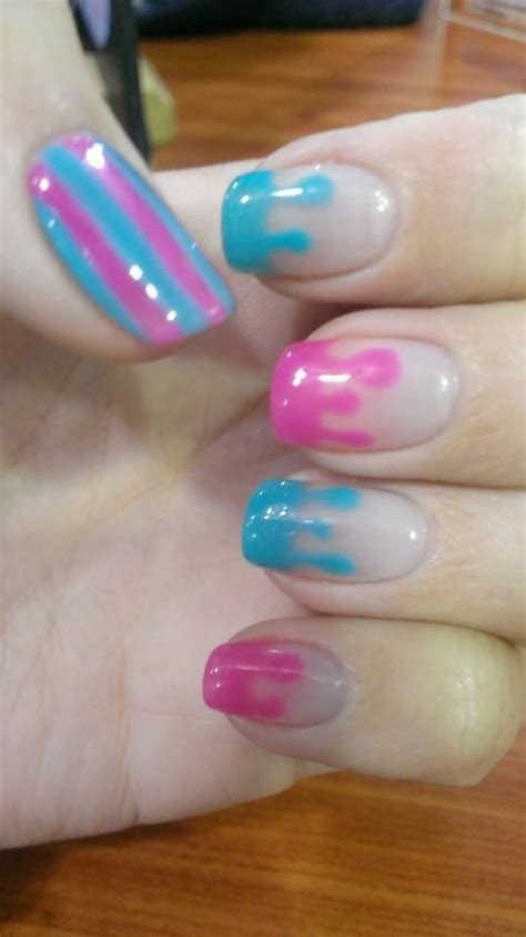 Watercolour paint effect on walls love the idea and the blue wall in tutorial is lovely but i wouldn't consider the orange wall learn how to paint furniture with a fun boho style paint drip effect. Pink and turquoise paint drip effect nails with co ...