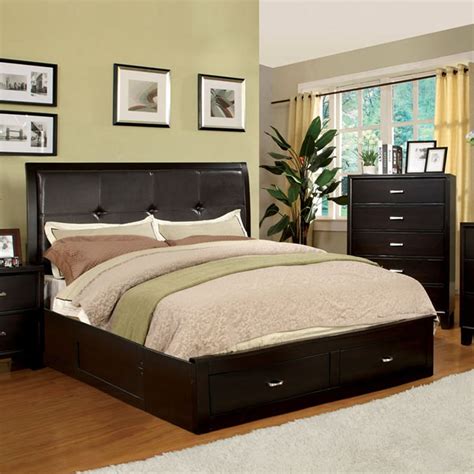Furniture Of America Enrico Espresso California King Platform Bed With