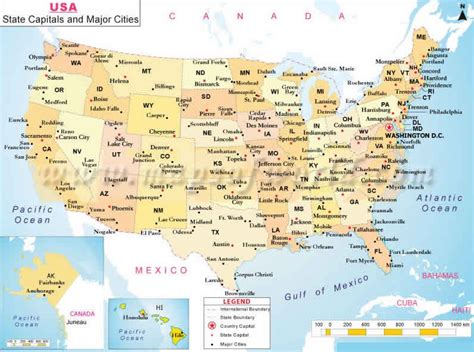 Us Largest Cities Map Us Map With Cities United States Map America Map