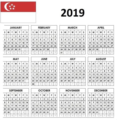 Blank Singapore Printable Calendar Printable Calendar Calendar