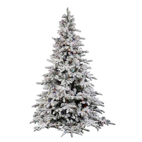 10 Foot Flocked Utica Fir Christmas Tree Multi Colored Leds A895187led
