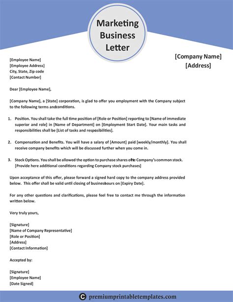 Marketing Business Letter Editable Pdf Pack Of 5 Business