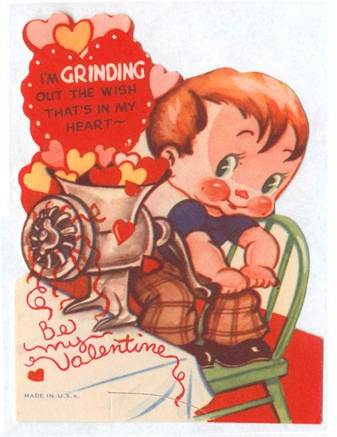 Funny Vintage Valentine Cards Meat And Weapons Vintage Everyday